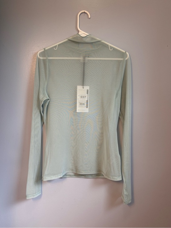 Calia Tops - CALIA Draped Funnel Long Sleeve Mesh Top. Sz M. NWT